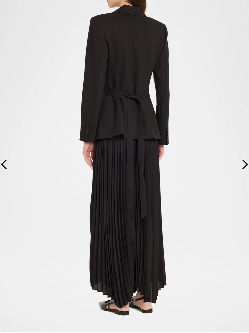 SIMKHAI Ambretta Black Pleated Skirt Blazer Dress size 12 - Picture 2 of 3